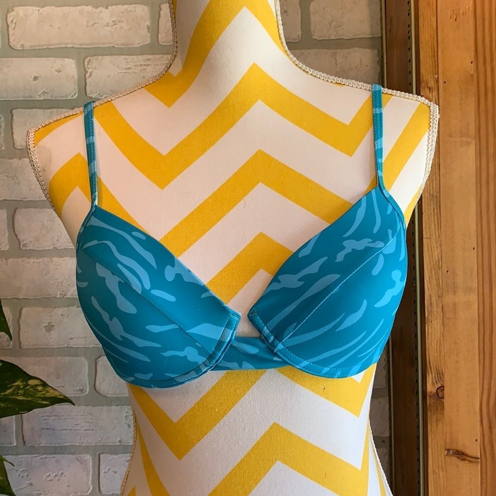 3/$23 Romwe NWOT Tiger Animal Zebra Print Coastal Push Up Underwire Bikini Top